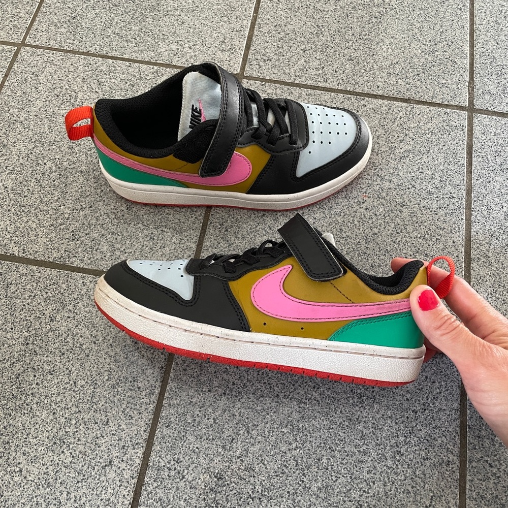 Nike Court Borough Low Recraft Shoes Black/Pink/Bronze Size 12.5